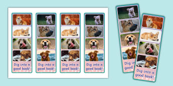 Dog Photo Strip Bookmarks