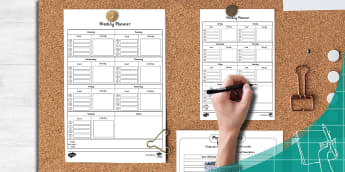 Black and White | Weekly Health & Fitness Planner