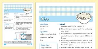 Food Explore Rice Rice Recipes and Activities | twinkl.co.uk