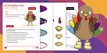 FREE Turkey Feather Writing Template