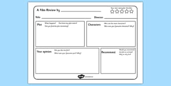 Writing a Review Template, Film Review
