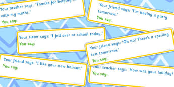 What You Say Conversation Cards For What Comes Next Conversation