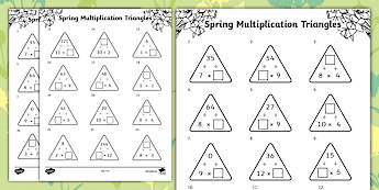 Grade 5 Spring Math Multiplication Worksheets Multiplication Charts for 3rd Grade | twinkl.com