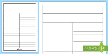 News Article Blank Sheets For Writing Teacher Made