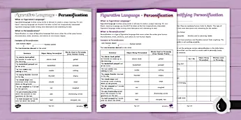Personification Chart.pdf Personification Anchor Chart | Twinkl