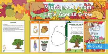 Little Acorns Grow Resource Pack - Twinkl Originals, Twinkl Fiction, story, fiction, books, reading, PSED, Early Years, EYFS, acorn, oa