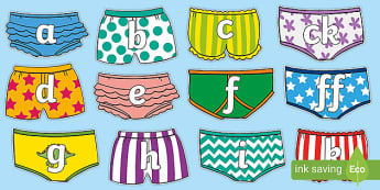Phase 2 and 3 Sounds on Underpants Cut-Outs