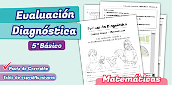Prueba de diagnóstico: Matemáticas 5º Básico