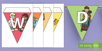 World Book Day Bunting - books, read, reading, world book day