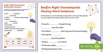 Onomatopoeia Examples - Word Wall Display