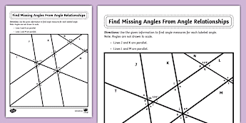 Missing Angles Worksheets | twinkl.com