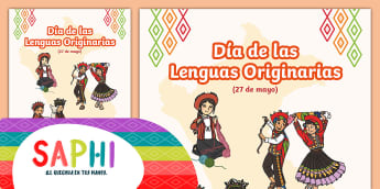 Afiche por el día de las Lenguas Originarias en quechua