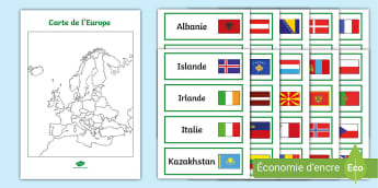 Fiches d'activités : Les drapeaux d'Europe (Teacher-Made)