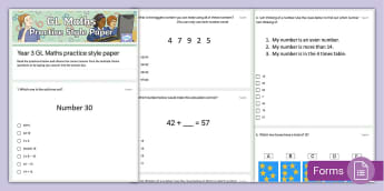 GL Assessment Year 3 Maths Practice Test | Digital Resource