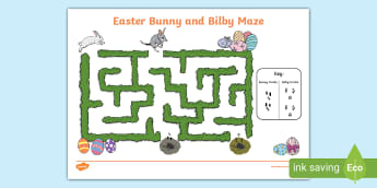 Easter Bunny and Bilby Maze