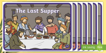 The Last Supper Story Sequencing Pictures - RE Resource - Twinkl