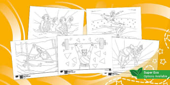 * NEW * Summer Games Colouring Pages (Ages 7 - 11)