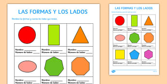 Bundle de trabajos 2D y 3D| 2D & 3D shape worksheets in English and Spanish