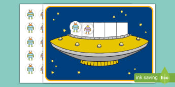 5 Spaceman Nursery Rhyme - Five Men In A Flying Saucer