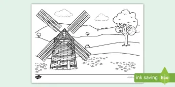 Windmill Hand Coloring Windmill Art Activities | twinkl.co.uk