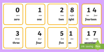 Read and write numbers from 1 to 20 - Maths 2014 Curriculum