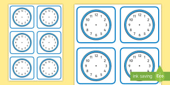 Blank Clock Faces Worksheets | K-2 Math Teaching Resources