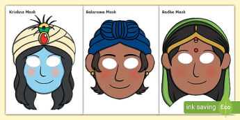 Krishna Masks - Religious Education - Hinduism