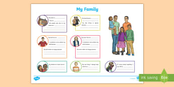 my family esl family worksheets esl resources