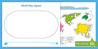 World Map With Names - ESL Map of the World (teacher made)