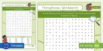Homophones Word Searches | twinkl.co.uk