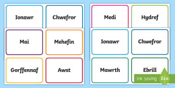 Welsh Vocabulary Word Cards - Twinkl