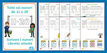 Pacco attività numeri da 11 a 20
