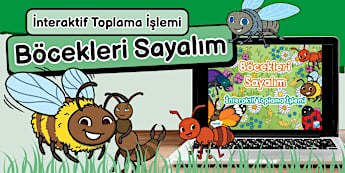 Böcekleri Sayalım | İnteraktif Toplama İşlemi-Twinkl