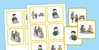 School Sequencing Cards - school, sequencing, cards, sequence