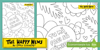 GRATUIT Știrile fericite – Desen de colorat