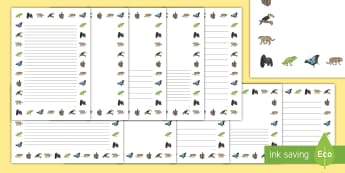 Jungle & Rainforest Writing Frames and Worksheets Primary Resource