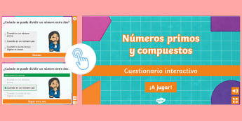 Cuestionario interactivo: Números primos y compuestos