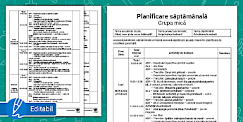 Primăvara în natură – Planificare săptămânală grupa mică