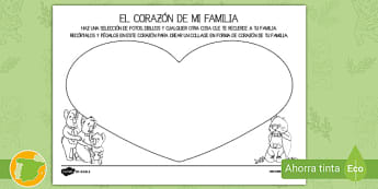 Ficha de actividad: El corazón de mi familia - Incluidos en la fiesta