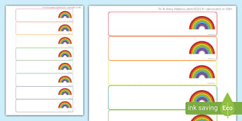 editable rainbow labels teacher made