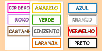 Cores em Portugues - Colours in Portuguese Quiz