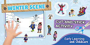 Winter Scene and Cutting Activity Pack