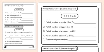 Maths - Numbers Operations And Relationships Grade 1