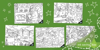 Twinkl Green Printable Colouring Sheets