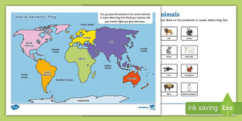 World Map With Names - ESL Map of the World (teacher made)