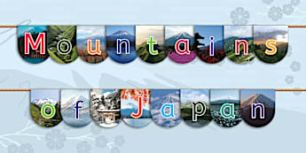 Mountains of Japan Display Bunting - Twinkl