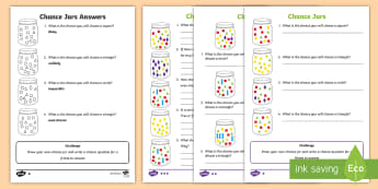 language of chance worksheet primary resources twinkl