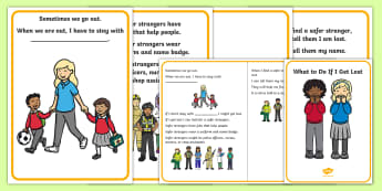 What to Do If I Get Lost Social Situation - social stories, stranger danger, getting lost, safer strangers, trusted adults, autism, ASD, people who help us 