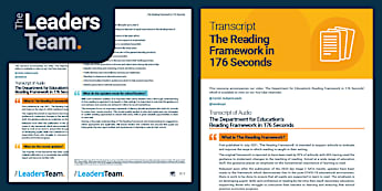 Transcript: The Reading Framework in 176 Seconds