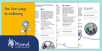 The Five Ways to Wellbeing Leaflet - Whole School Wellbeing